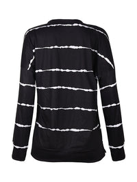 Striped Round Neck Sweatshirt