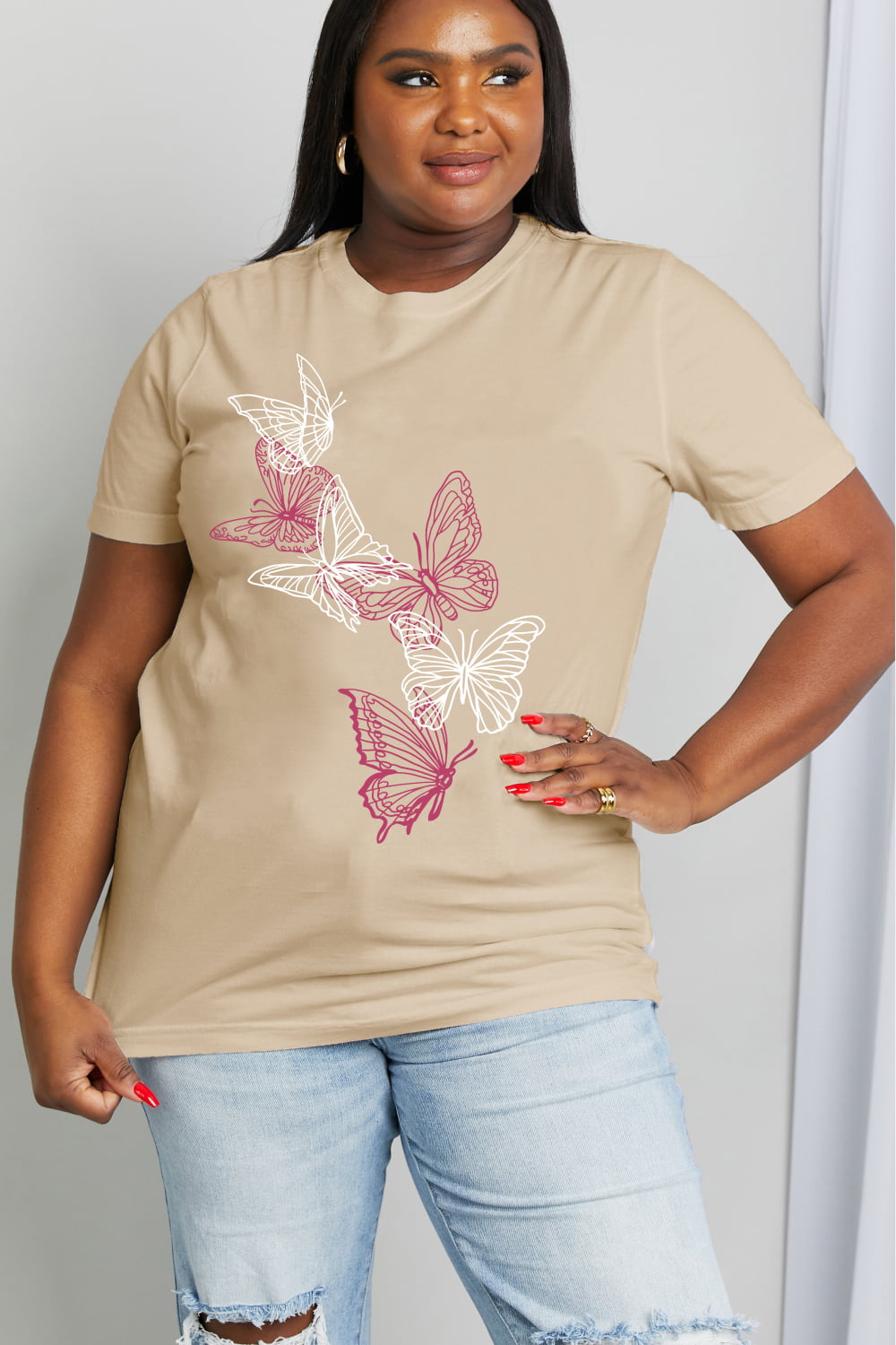 Simply Love Full Size Butterfly Graphic Cotton Tee