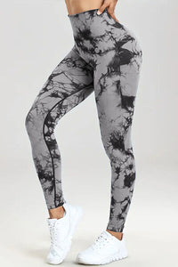 Printed High Waist Active Pants