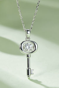 Moissanite Key Pendant Necklace